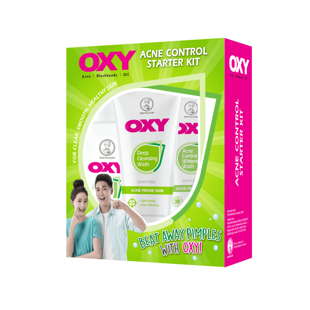 OXY Starter Kit (Deep Cleansing Wash + Acne Control Toner + Acne Control Moisturizer)